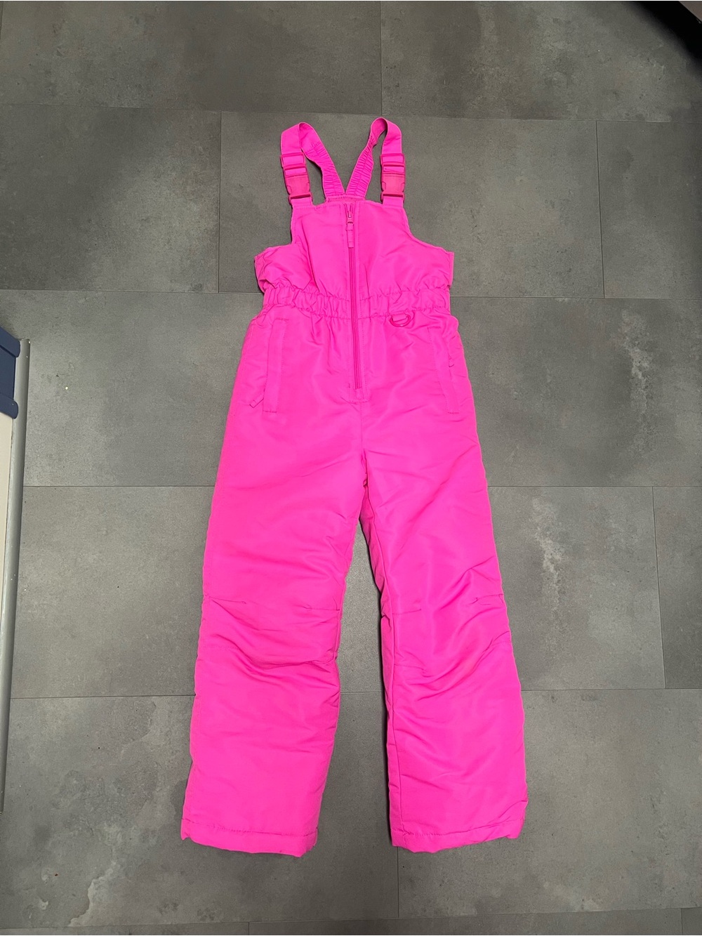 Canyon River Blues Bright Hot Pink Kids Snow Overalls
